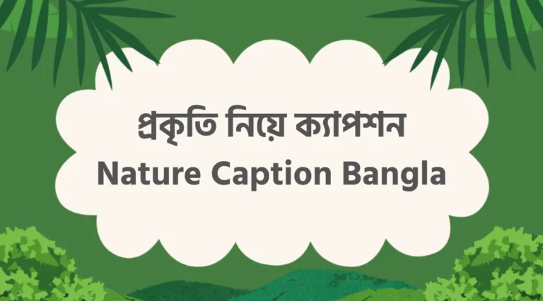 প্রকৃতি নিয়ে ক্যাপশন, Nature Caption Bangla