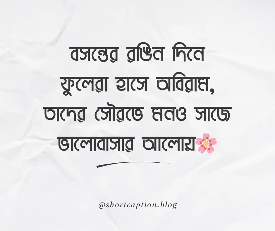 বসন্ত নিয়ে ফেসবুক স্ট্যাটাস