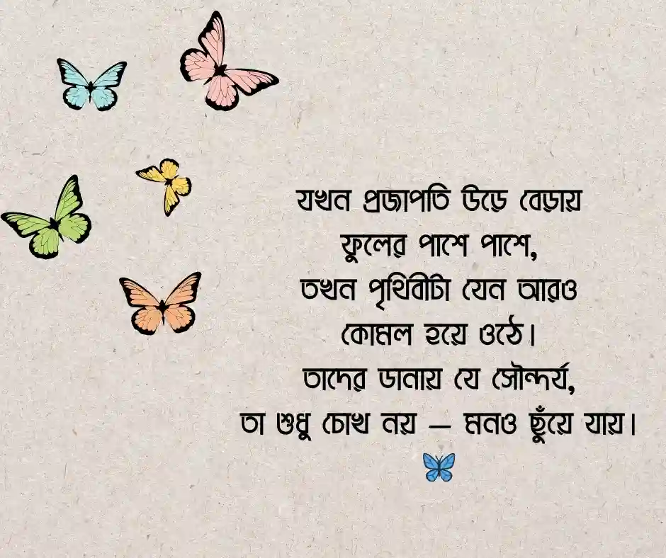 প্রজাপতি নিয়ে ক্যাপশন বাংলা