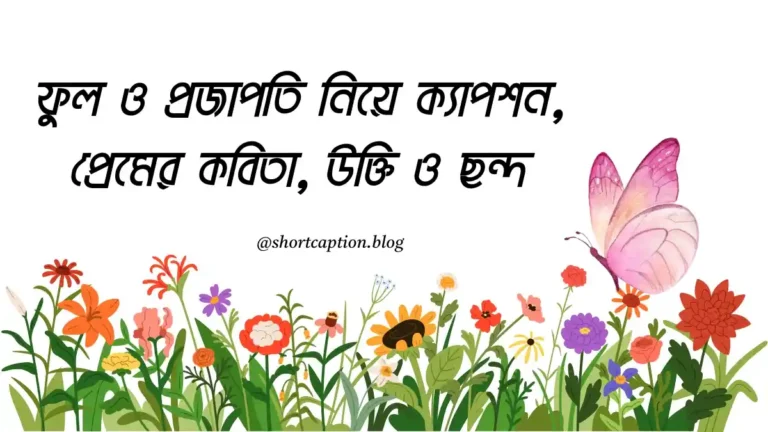 ফুল ও প্রজাপতি নিয়ে ক্যাপশন, প্রেমের কবিতা, উক্তি ও ছন্দ