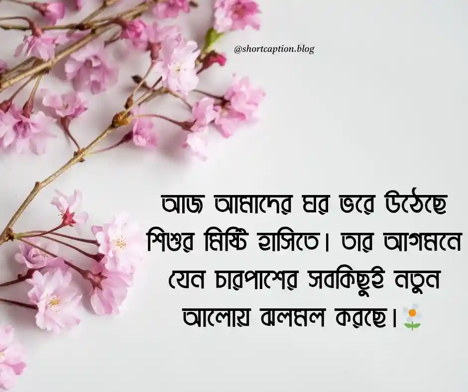 নতুন শিশুর আগমন নিয়ে স্ট্যাটাস