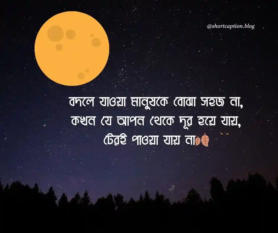বদলে যাওয়া নিয়ে স্ট্যাটাস বদলে যাওয়া নিয়ে ক্যাপশন