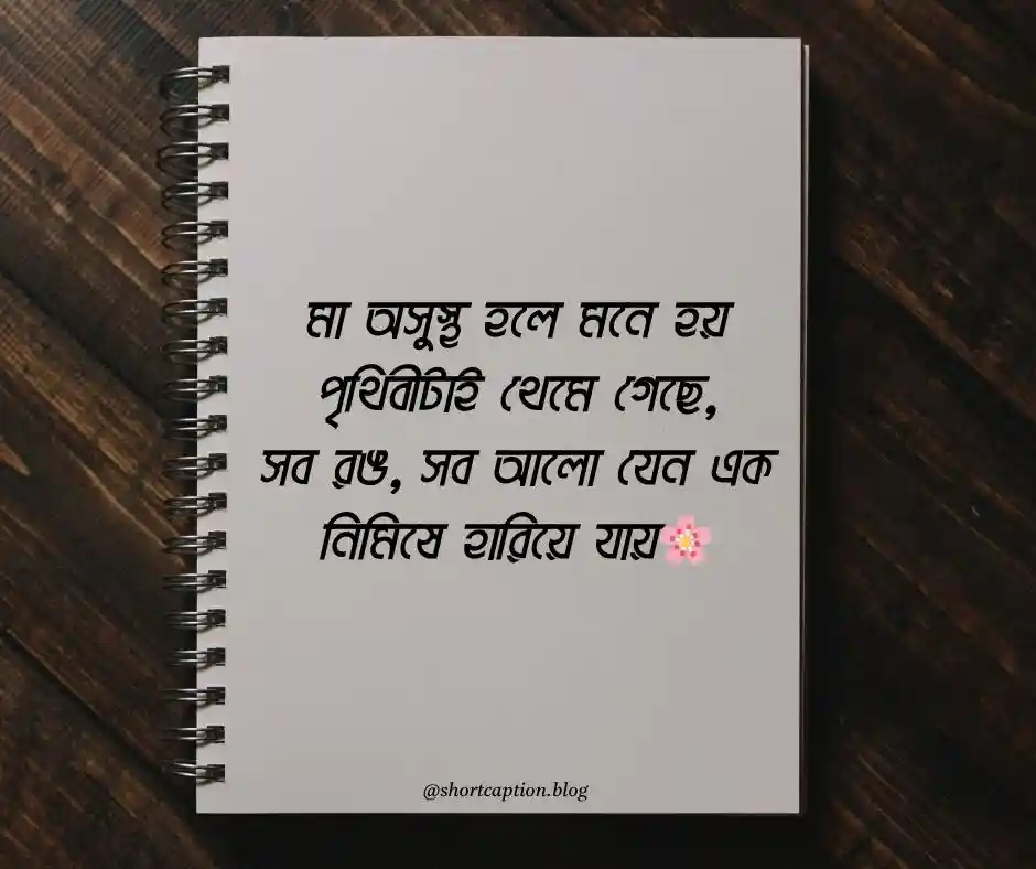 মায়ের অসুস্থতা নিয়ে স্ট্যাটাস