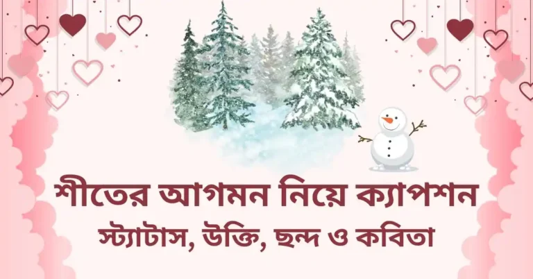 শীতের আগমন নিয়ে ক্যাপশন, স্ট্যাটাস, উক্তি, ছন্দ ও কবিতা