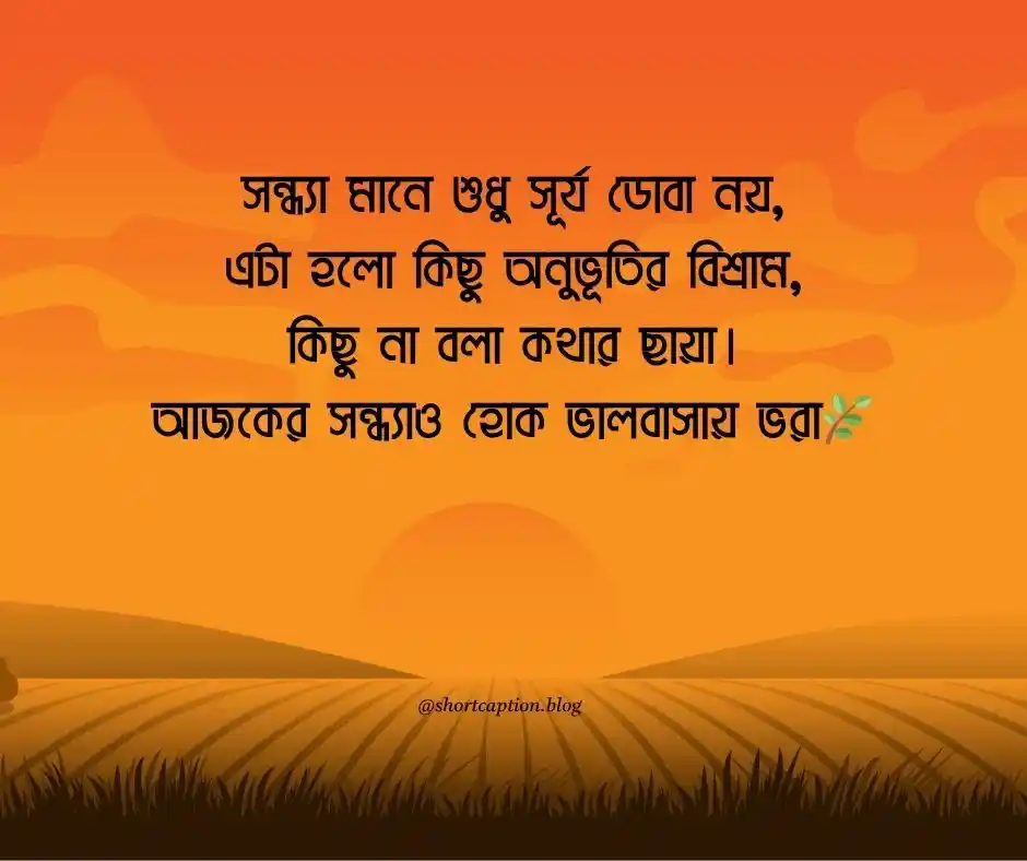 শুভ সন্ধ্যা নিয়ে ক্যাপশন