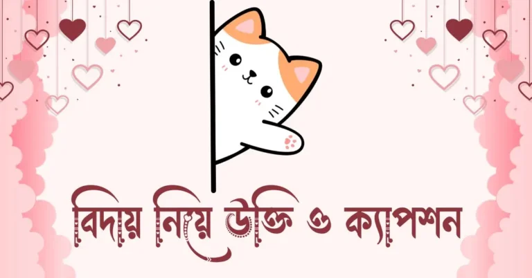বিদায় নিয়ে উক্তি, স্ট্যাটাস ও ক্যাপশন